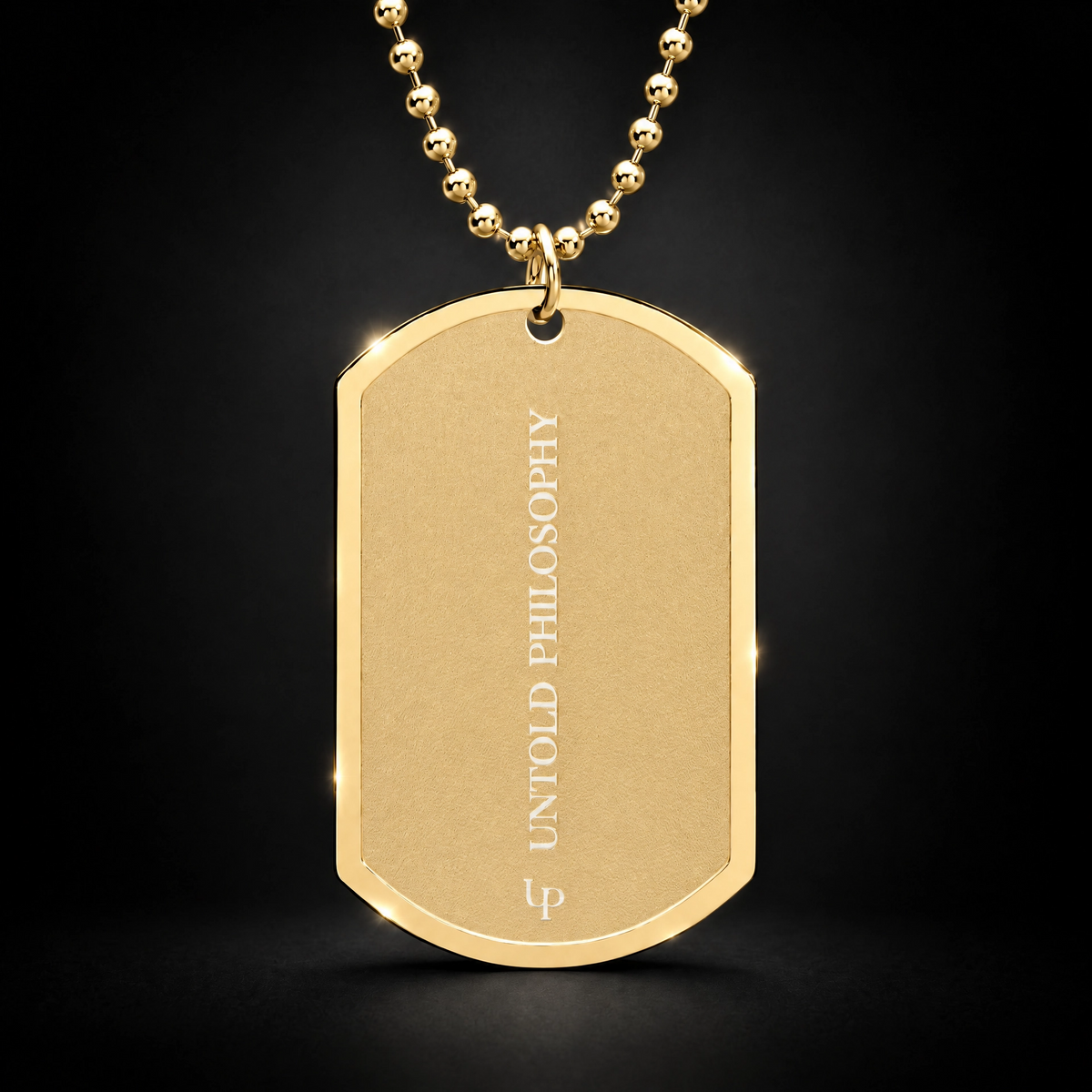 The Sleek UP Necklace — Military-Style Pendant (Gold or Silver)