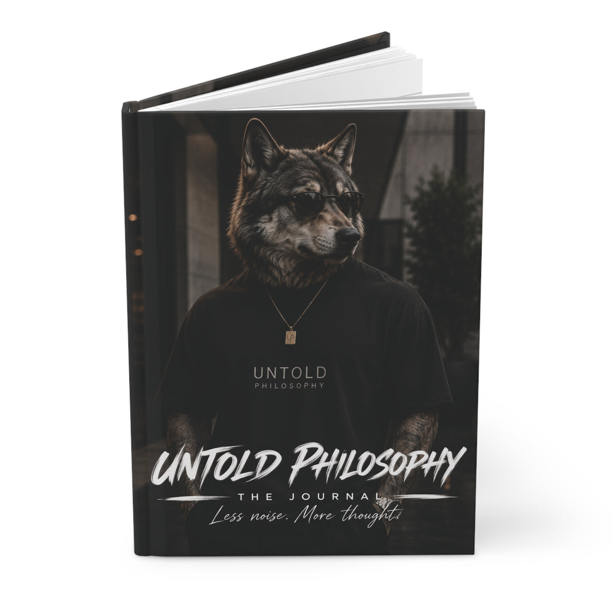 Hardcover Journal — "Untold Philosophy" Lined Notebook (Less Noise, More Thought)