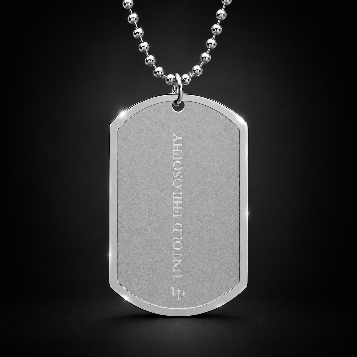 The Sleek UP Necklace — Military-Style Pendant (Gold or Silver)