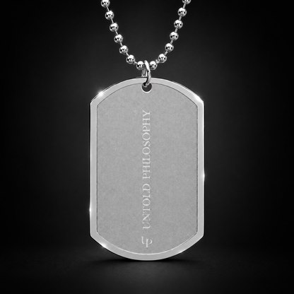 The Sleek UP Necklace — Military-Style Pendant (Gold or Silver)