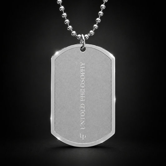 The Sleek UP Necklace — Military-Style Pendant (Gold or Silver)
